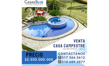 SE VENDE CASA CAMPESTRE EN CALIMA DARIEN - VALLE