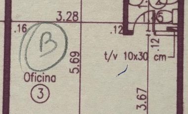 Departamento monoambiente con cochera descubierta