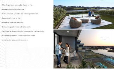 Departamento 4 Amb   jardín en  Venta - Complejo Acqua Marinas - Nordelta - Tigre