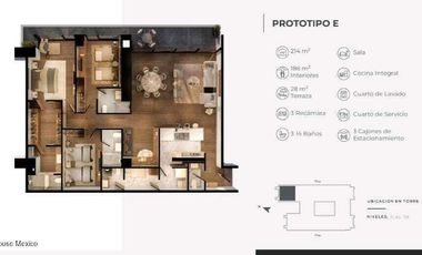 Departamento en Venta en Boulevard Anillo Periférico, Fuentes del Pedregal RU 24-4473.