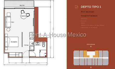 Departamento en Venta en Avenida Insurgentes Centro, San Rafael RU 25-2822.