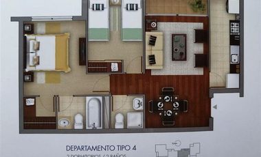 Departamento en Arriendo en Santa Ines paradero 7 cerro Larrain