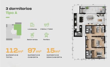 Departamento en Venta, Granadero Baigorria. Botania.