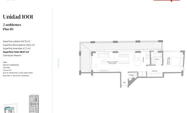 Departamento 2 ambientes al frente en venta - Próximo al puerto de Olivos