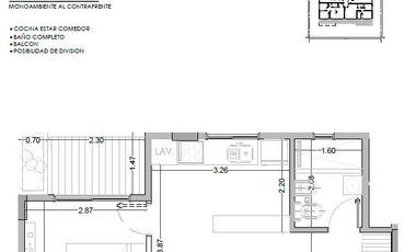 Departamento monoambiente en  venta en Ituzaingo