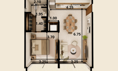 Departamento en renta sin muebles en Pájaro en Piedra