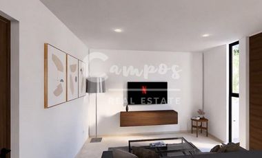 Casa de 1 piso, 2 recamaras en privada en Conkal Yucatan  Preventa diciembre 2027