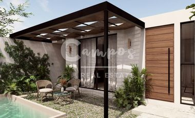 Casa de 1 piso, 1 recamara en privada en Conkal Yucatan  Preventa diciembre 2027