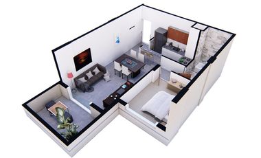 General San Martin  Departamento - 3 AMBIENTES  Con Balcon y Cochera PISO 3  G -