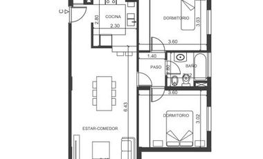 General San Martin  Departamento - 3 AMBIENTES  Con Balcon y Cochera PISO 3  G -