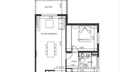 General San Martin  Departamento - 3 AMBIENTES  Con Balcon y Cochera PISO 3  G -