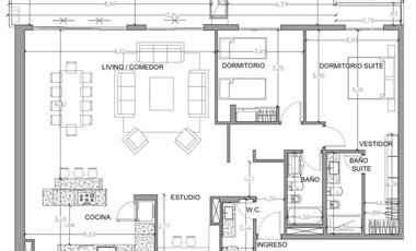 VILLA BELGRANO - Dpto. de categoría en Milnuevediez - Planta Baja c/patio - 2 DORM. 2 COCH.