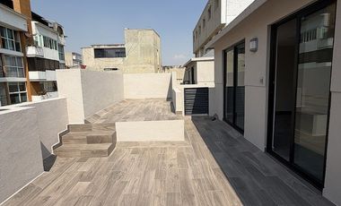 Estrena espectacular PH de 3 niveles en Tlacoquemecatl del Valle