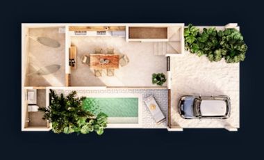 Townhouse /VENTA  a 100 mt del mar, en San Benito, Dzemul. Mèrida.