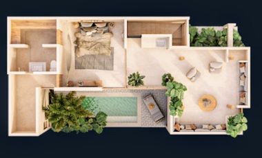 Townhouse /VENTA  a 100 mt del mar, en San Benito, Dzemul. Mèrida.