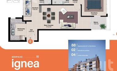 Departamento de 1.5 dormitorios a la venta en Nueva Cordoba