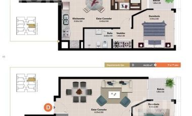 Departamento de 1.5 dormitorios a la venta en Nueva Cordoba