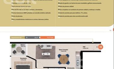 Departamento de 1.5 dormitorios a la venta en Nueva Cordoba