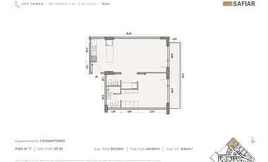 VENTA | DEPARTAMENTO 1 DORMITORIO | LIFE TOWER