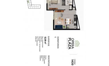 VENDO DEPARTAMENTO 1 DORMITORIO - NUEVA CORDOBA - OPERA PLAZA