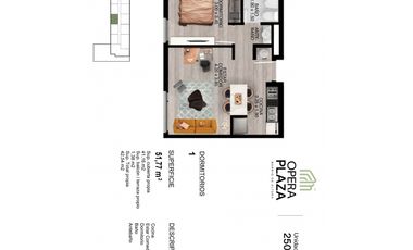 VENDO DEPARTAMENTO 1 DORMITORIO - NUEVA CORDOBA - OPERA PLAZA