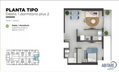 VENDO DEPARTAMENTO DE 1 DORMITORIO EN POCITO SOCIAL LIFE - PROACO