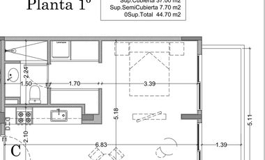 Departamento Monoambiente divisible en Venta en Almagro