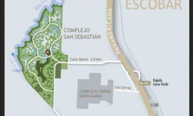 Terreno en  Venta de 1.000m2 en Barrio San Sebastián (Escobar), FRENTE a la LAGUNA , en AREA 1