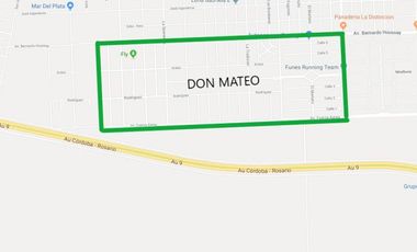 Terreno de 600 mts en Barrio Abierto Don Mateo, Funes