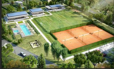 Terreno central, barrio con amenities, pegado a Ayres de Pilar, ya con posesión.