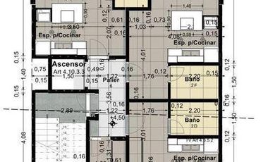 Departamento monoambiente con cochera y pileta