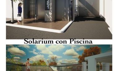 Departamento monoambiente con cochera y pileta