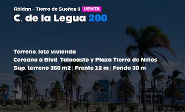 Oportunidad: Venta de lote Tierra de Sueños 3 - 360m2.