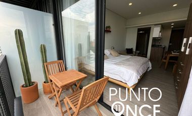 Loft Amueblado con Balcón en Renta en Av. Revolución