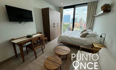 Loft Amueblado con Balcón en Renta en Av. Revolución