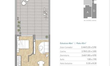 Venta departamento un dormitorio en construccion