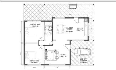 Venta Casa 3 ambientes, 2 dormitorios, luminosa, lote 630m2 a 300 mts Panamericana.