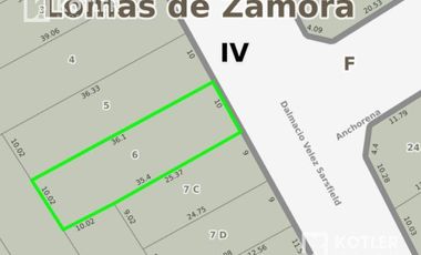 Muy lindo Terrenoen muy buena obicacion de 10x36mts