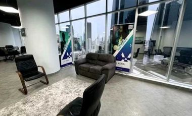 OFICINA EN CALLE 50 PH F&F .TOWERS AMOBLADA 145M2 A ESTRENAR