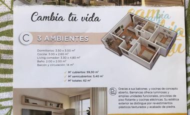 Departamento en  BARRANCAS DE PASO DEL REY