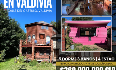 VENTA CASA 5HAB 3BA VALDIVIA