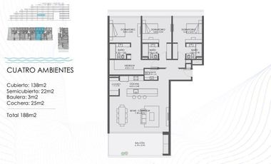 Departamento de 4 ambientes en venta con vista al rio