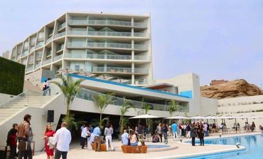 Alquiler de Departamento Amoblado con Vista Lateral al Mar Condominio Ocean Reef, San Bartolo, 55m2