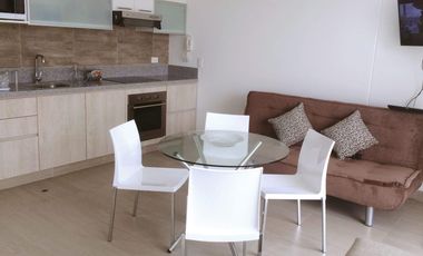Alquiler de Departamento Amoblado con Vista Lateral al Mar Condominio Ocean Reef, San Bartolo, 55m2