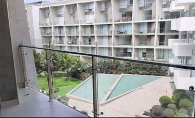 Alquiler de Departamento Amoblado con Vista Lateral al Mar Condominio Ocean Reef, San Bartolo, 55m2