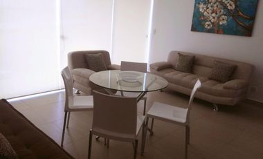Alquiler de Departamento Amoblado con Vista Lateral al Mar Condominio Ocean Reef, San Bartolo, 55m2