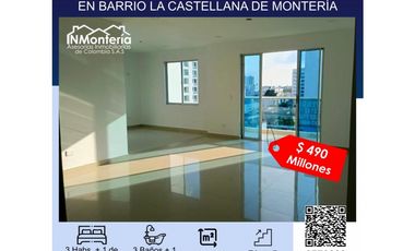 SE VENDE APARTAMENTO EN BARRIO LA CASTELLANA DE MONTERIA