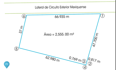 En Renta | Terreno Industrial | Tultitlan, Edomex | 2,555 m2