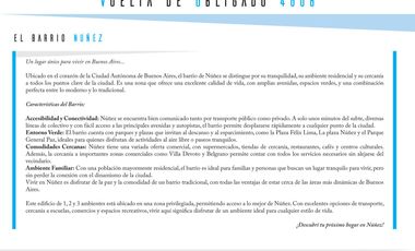 Exc. depto. de 2 amb. c/ balcón al frente - 44.13m2 - Nuñez