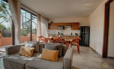 Roof Top 2BR  apartment in Tulum Pool+Gym+ BBQ